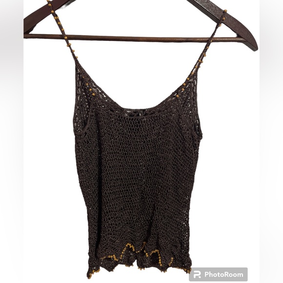 Ideology Women’s Knit and Beaded Tank Top/Swim Cover Size Medium - Picture 4 of 5